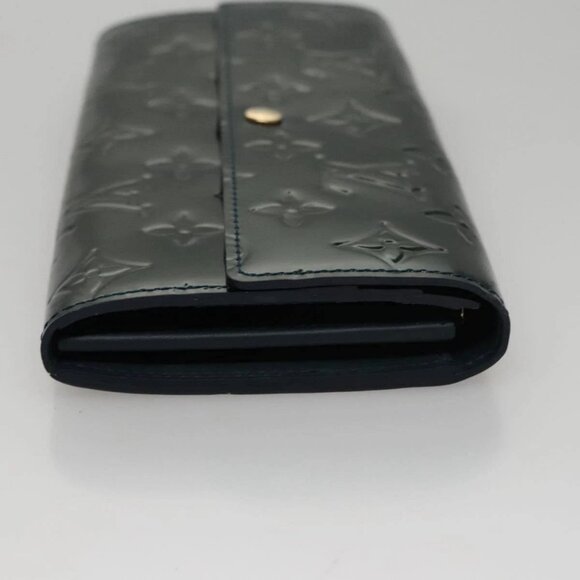 LOUIS VUITTON Vernis Portefeiulle Sarah Long Wallet Bluenuit - Picture 2 of 16